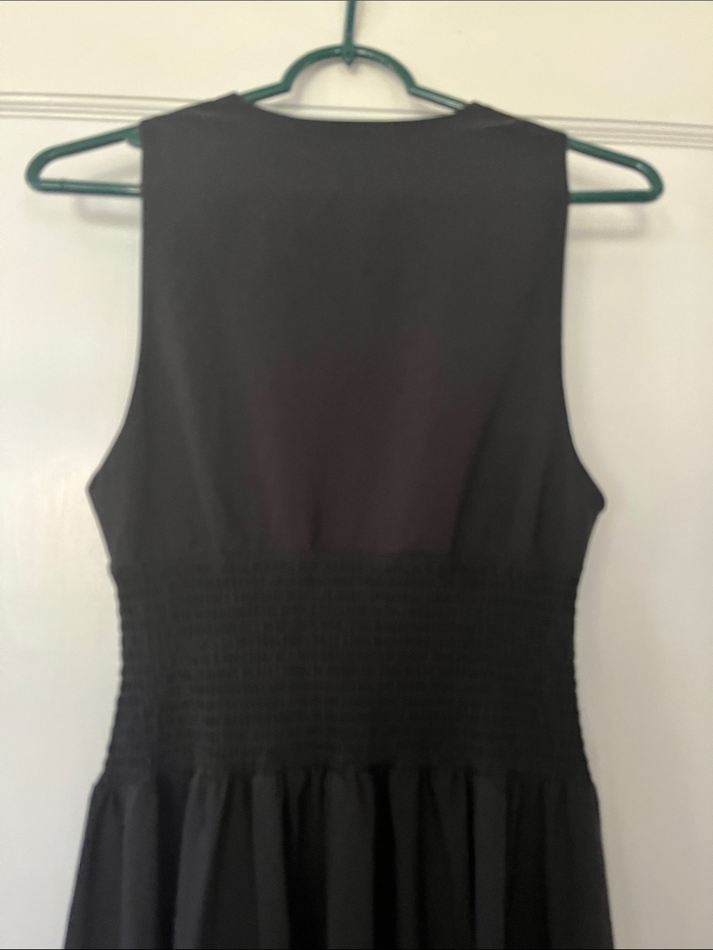 We Wore What Black Sleeveless Midi Dress with Scalloped V-Neck - Picture 6 of 6